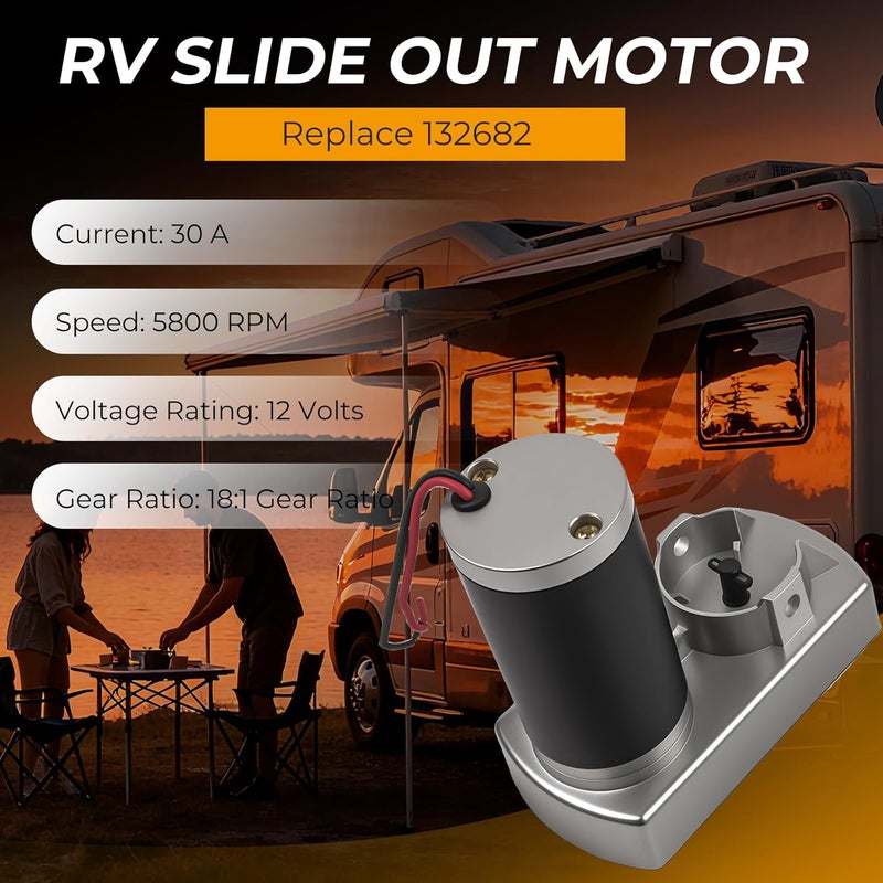 Donpida RV Slide Out Motor Compatible with Lippert Through Frame Slide-Out System, 18:1 Gear Ratio 12V 30A, Replaces 131903, 168956, 295380, RP-785615, M-8910 - Image 4